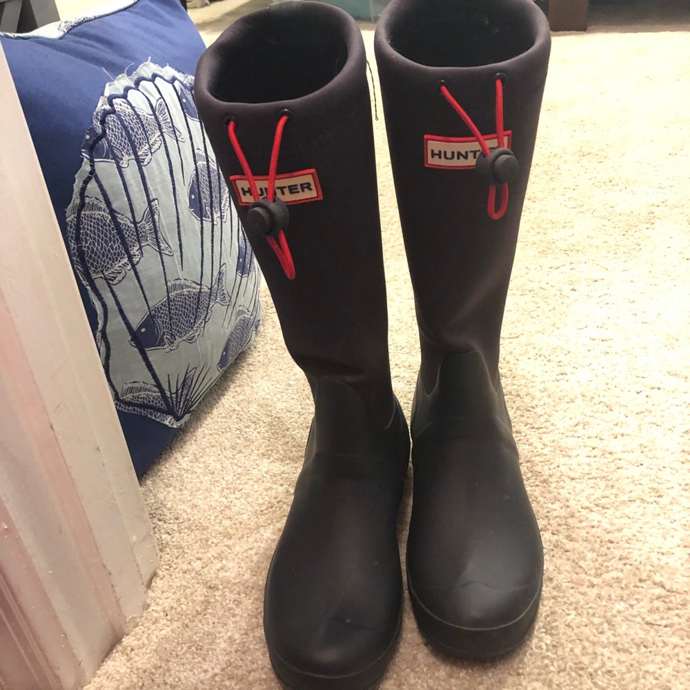 Navy Hunter boots